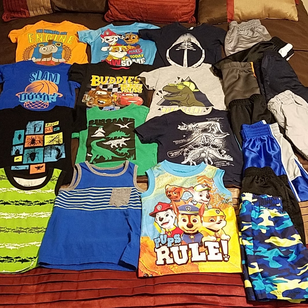 Boys shirts and shorts bundle